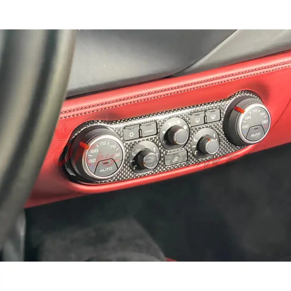 Ferrarir 488 GTB Spider OEM Style Dry Carbon Fiber AC Control Panel Decorative Interior Kit