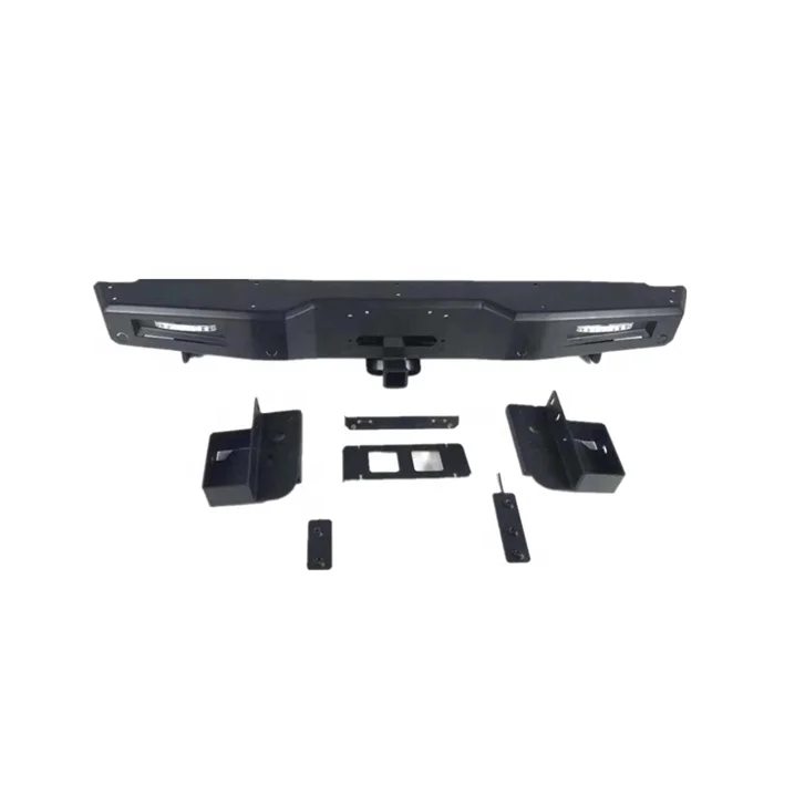Steel Rear Bumper, for Ford Ranger T7 T8 Pickup, 4x4 Heavy Duty Bull Bar, with Towing Step Hitch, Outback Adventure Armor