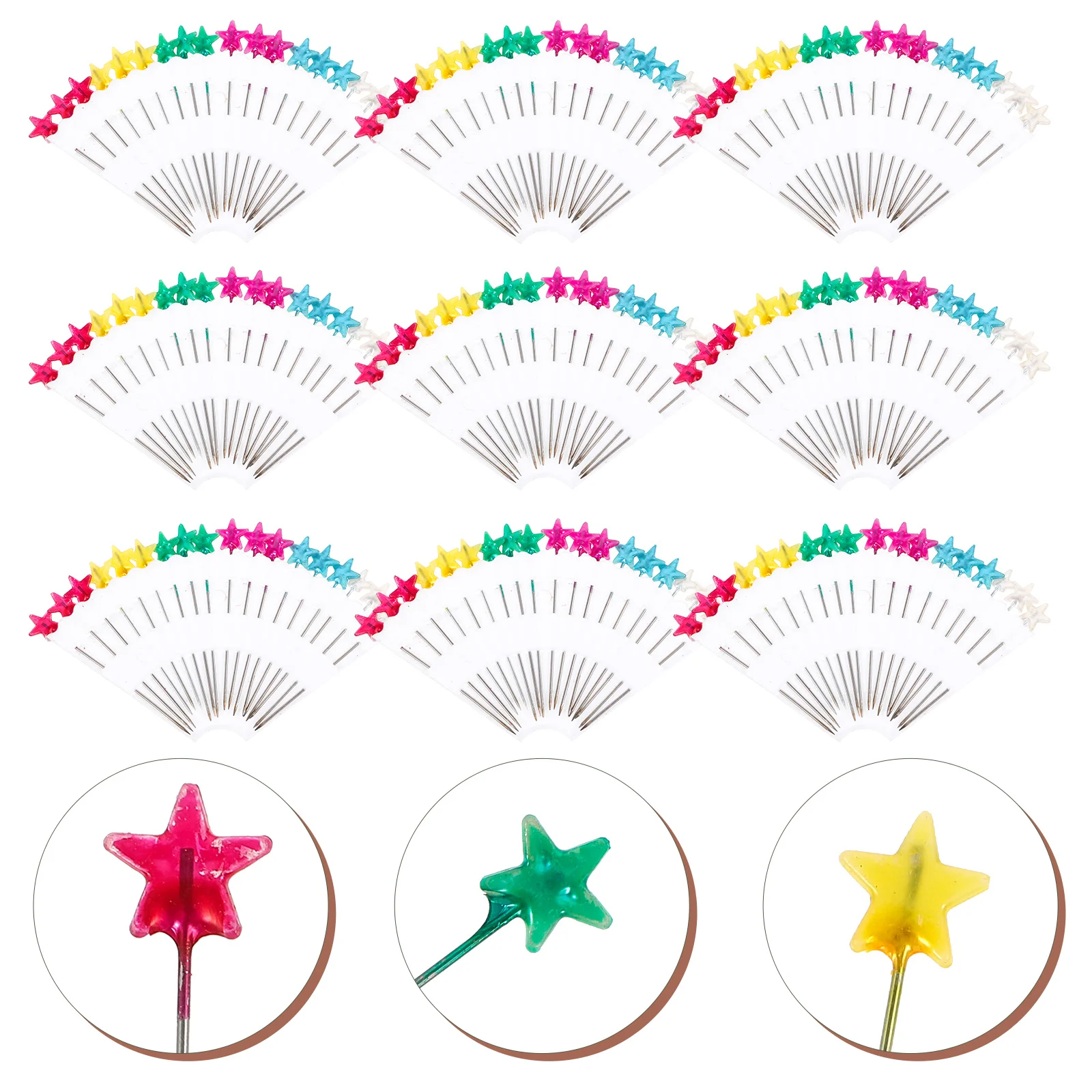 

10 Sets Colorful Pearl Head Pin Unique Sewing Locating Needle for Dress Maker Quilting Embroidery Corsage Floral Arrangement