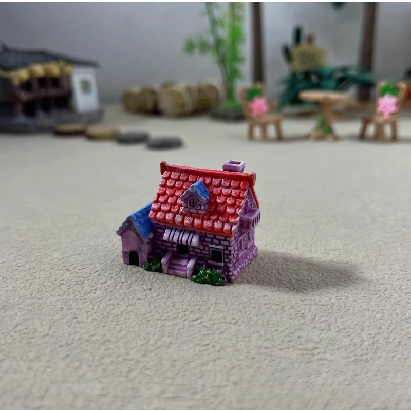 Emulation Miniature Small House Villa Bridge Micro Scene Sand Table Shooting Model Props Decoration Ornaments