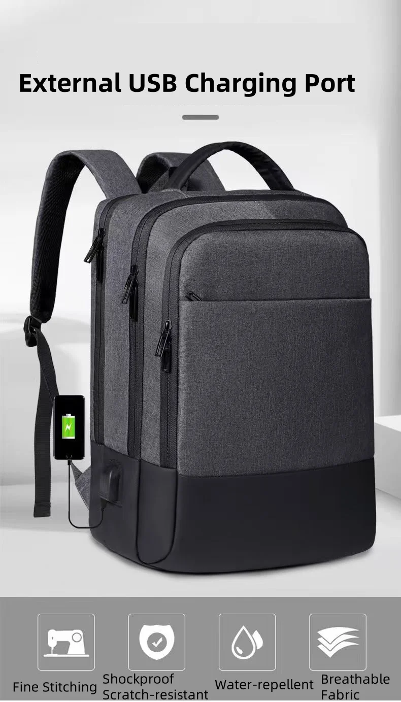 Men's Business Commuter Backpack Multi-Functional Computer Bag Can Hold Pull Rod Outdoor Short Trip Casual Backpack