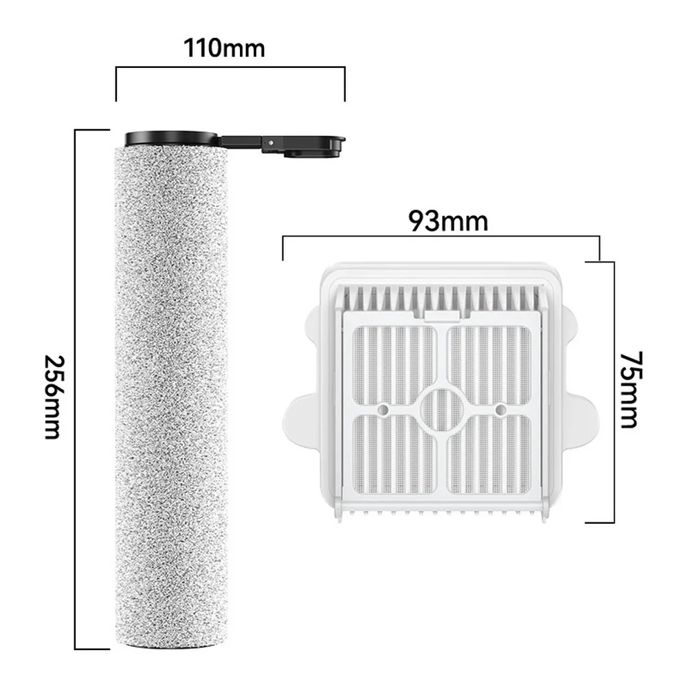 Replacement Roller Brush Cylinder with HEPA Filter Kit for Roborock A30 A30PRO Fits Stone Tuojie Pro Mist Aura Models