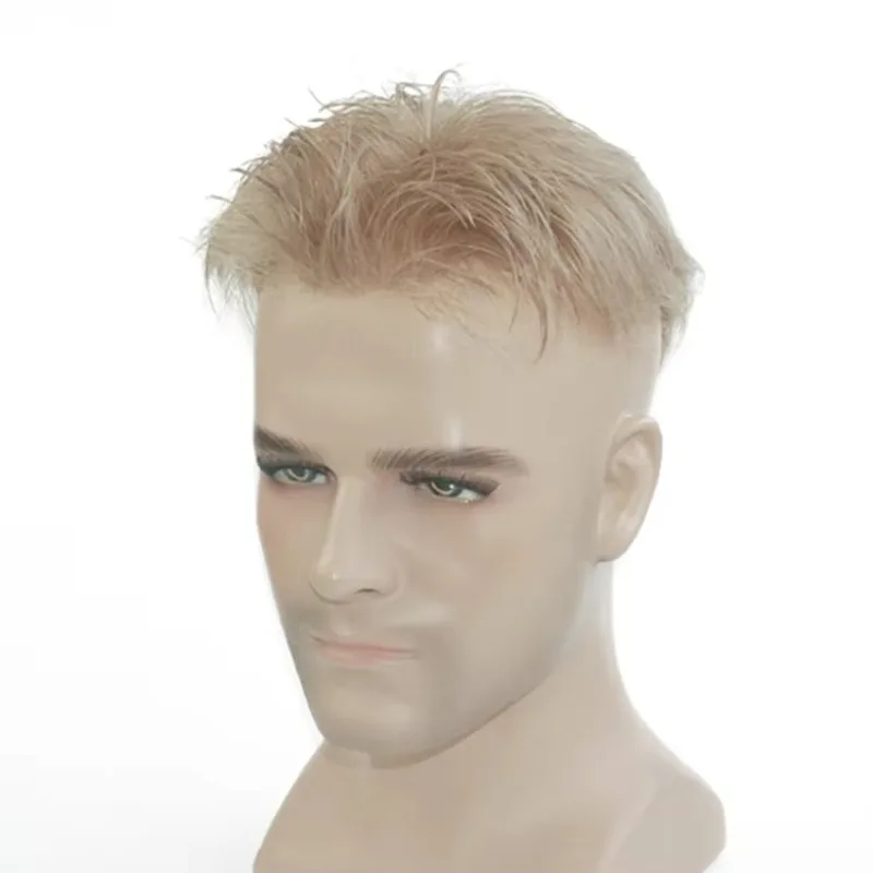 Natural Ultra Thin Skin Men Toupee Vlooped Human Hair Toupee