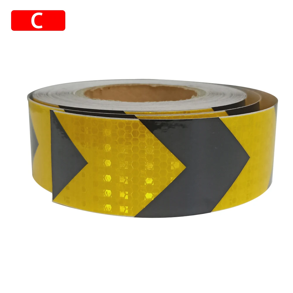 5 x 300cm Car Arrow Reflective Tape Decoration Stickers Car Warning Safety Reflection Tape Film Auto Reflector Sticker