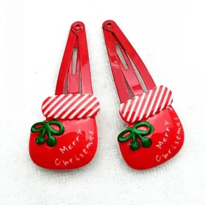 10 قطع عشوائية للأطفال فتاة كاندي دبوس الشعر الطفل مشبك شعر عيد الميلاد المشابك عيد الميلاد عصابات الرأس #2