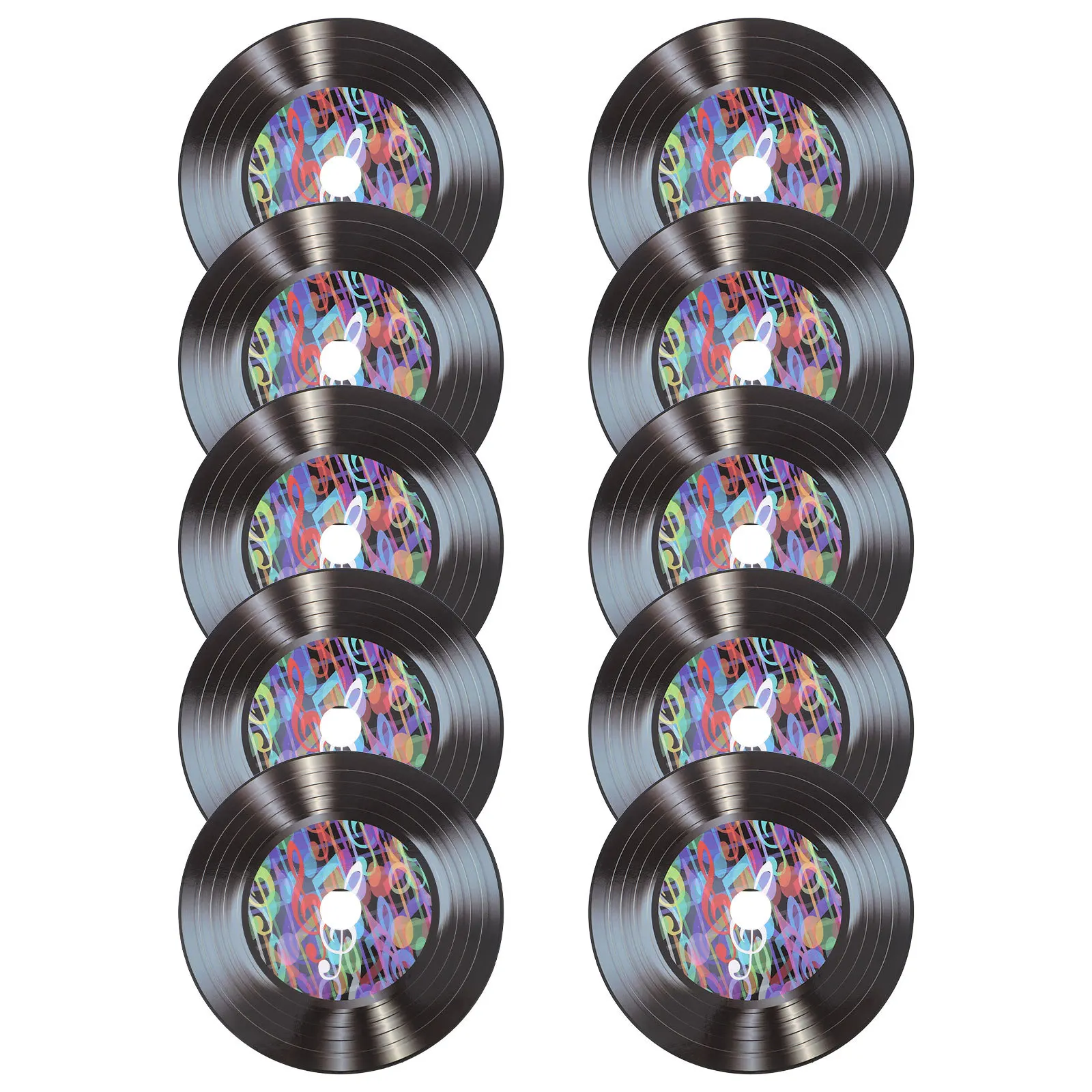 1 مجموعة 1 مجموعة الرجعية مسجل فينيل ديكور للجدار الموسيقى الطرف الديكور سجلات وهمية الزينة الداخلية روك موضوع جدار الفن الطلاء