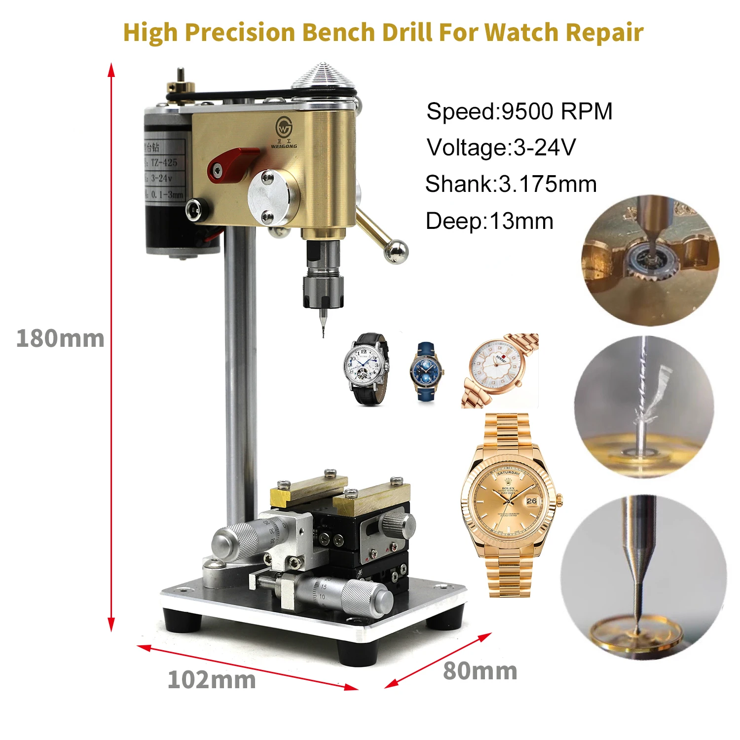 2025 New Arrival Tasanol Watch Mini Metal Jewelry Drilling Machine Watch Tool Repair Tools