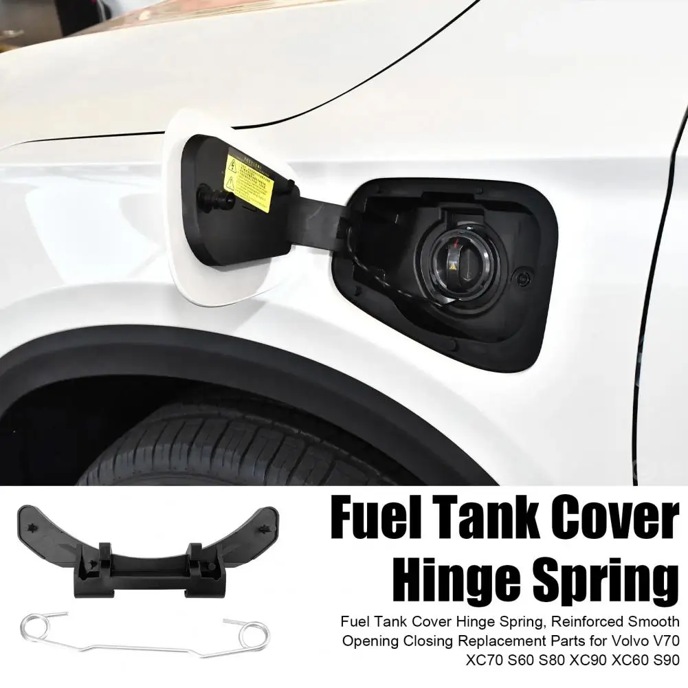 Metal Fuel Tank Hinge Bracket Fuel Tank Cover Hinge Spring Replacement Reinforced Fuel Door Hinge Bracket Smooth for Volvo
