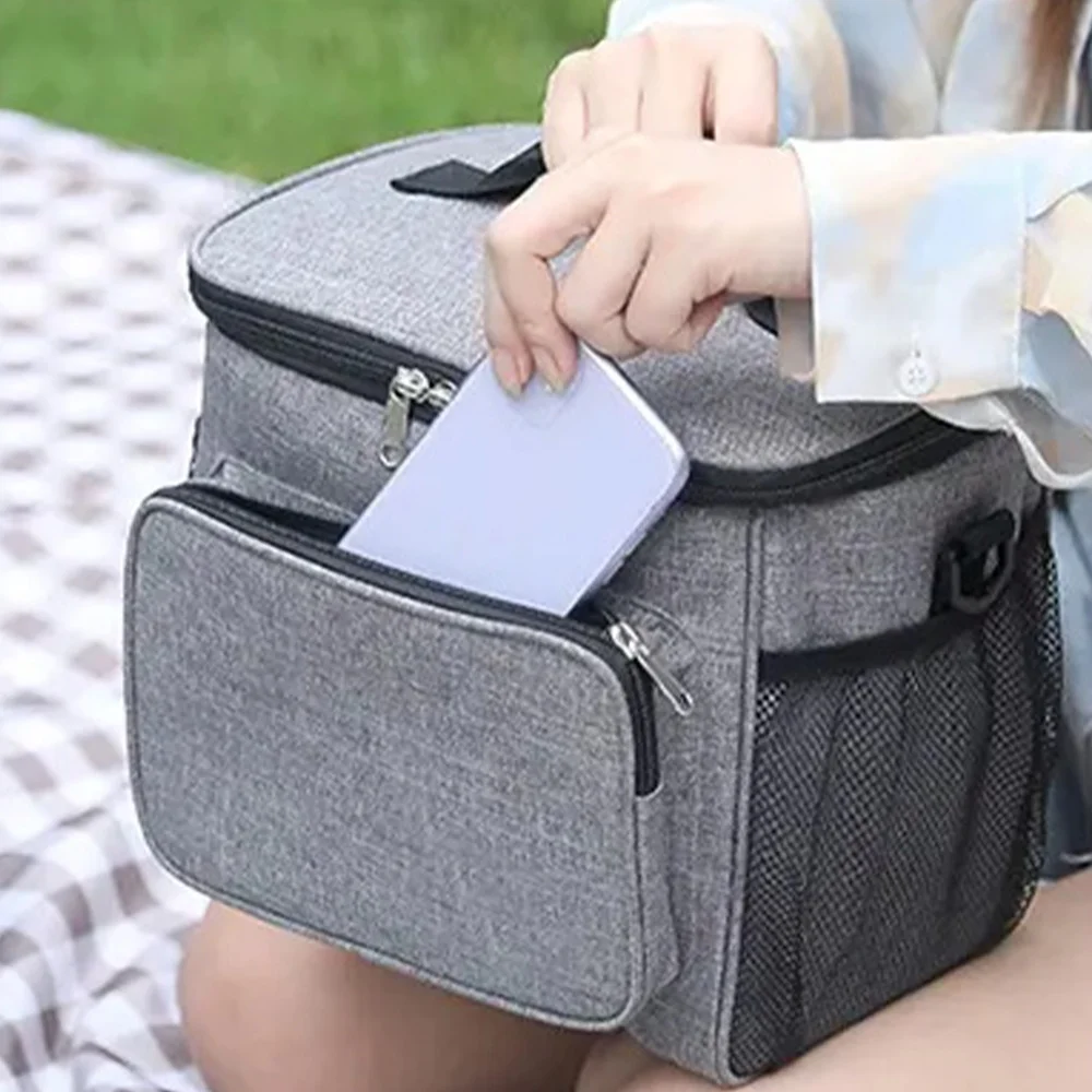 Insulated Lunch Bags Thermal Organizer Handbag Waterproof Cooler Box for Student Portable Camping Storage Boxes Cartoon Pattern