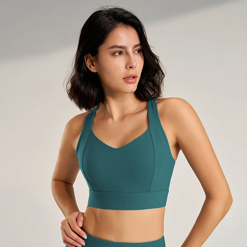 Soutien-gorge de sport et de fitness pour femme, petit débardeur, beau dos, séchage rapide, sous-vêtement serré, haut de gym, vêtements