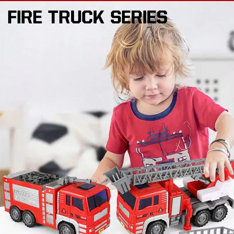 Children\'s Large Sprinkler Cars Toy Set Can Spray Garbage Truck Sweeping City Sanitation Truck Fireman Boys Toys Educational Toy