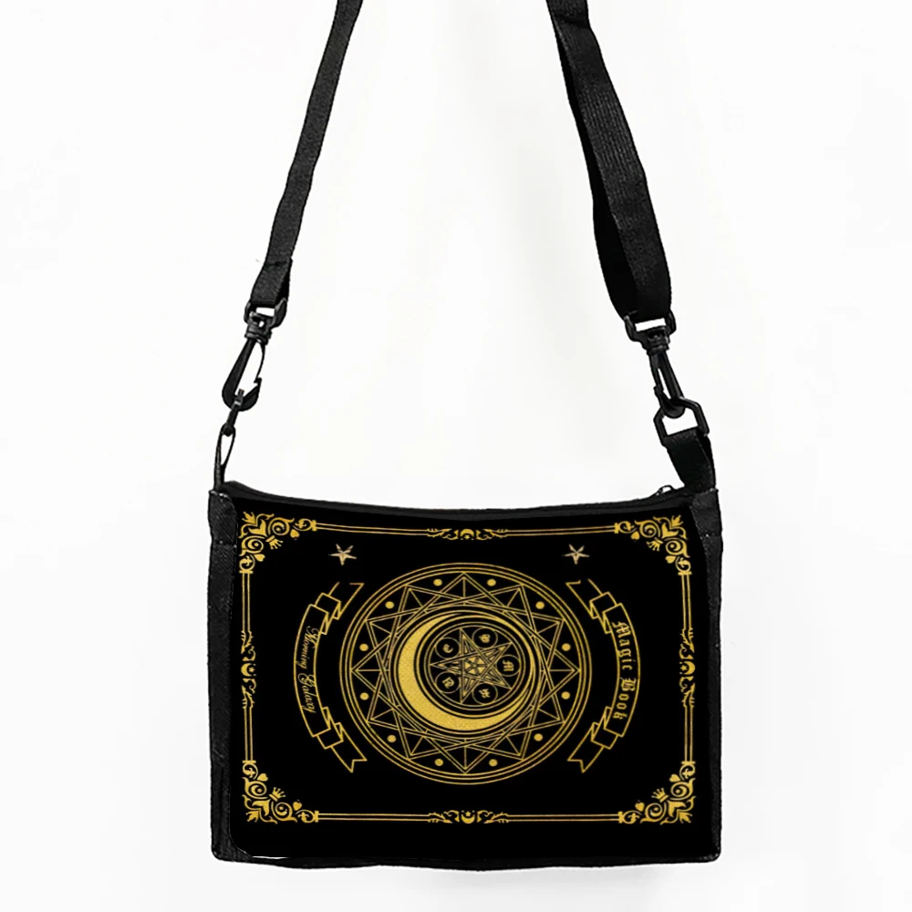 Korean Gothic Square Black Shoulder Bag Handbags Messenger Tote Bags Women