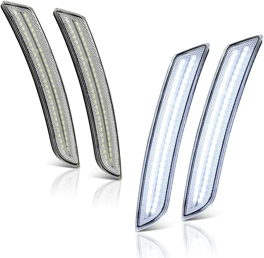 4Pcs Clear Lens White LED Side Marker Turn Signal Light For Chevrolet Camaro LS LT SS ZL1 2016 2017 2018 2019 2020 2021