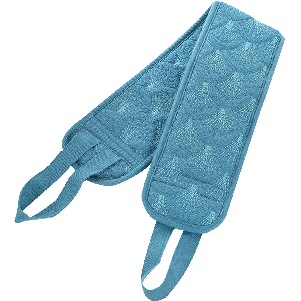 

1PC Mermaid Tail Shower Towel Back Rub Strip Body Exfoliating Towel Long Bathing Towel for Bathroom Blue