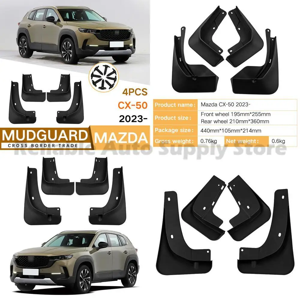 

For Mazda CX-50 2023 Mud Guards Front and Rear Fender Flares Auto Accessories Premium Quality Durable Protection