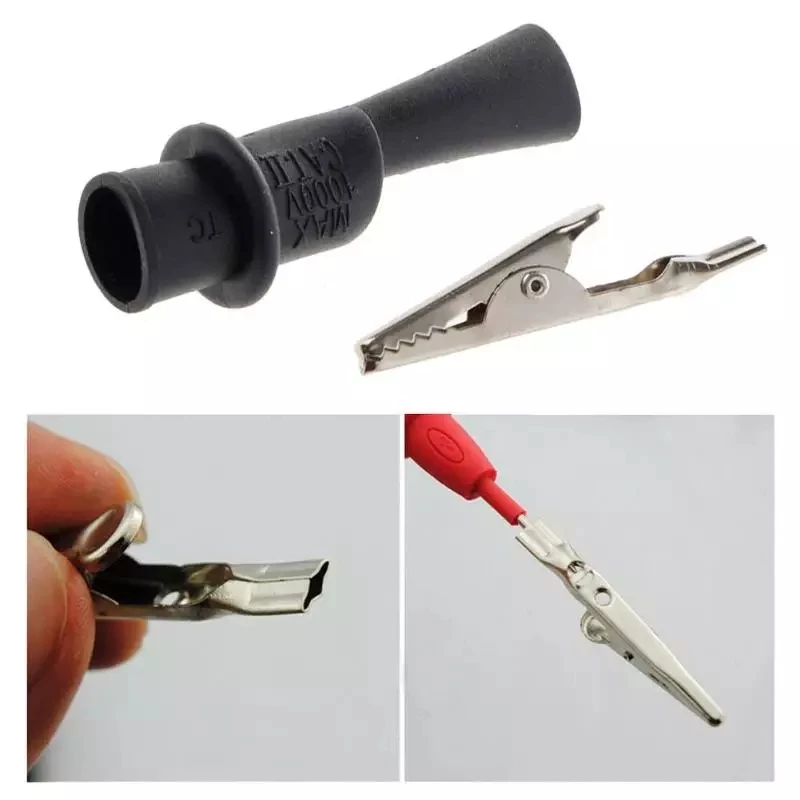 BSIDE Multimeter Probe Alligator Clip Test Lead High Quality Insulated Crocodile Line Tester Cable General Purpose