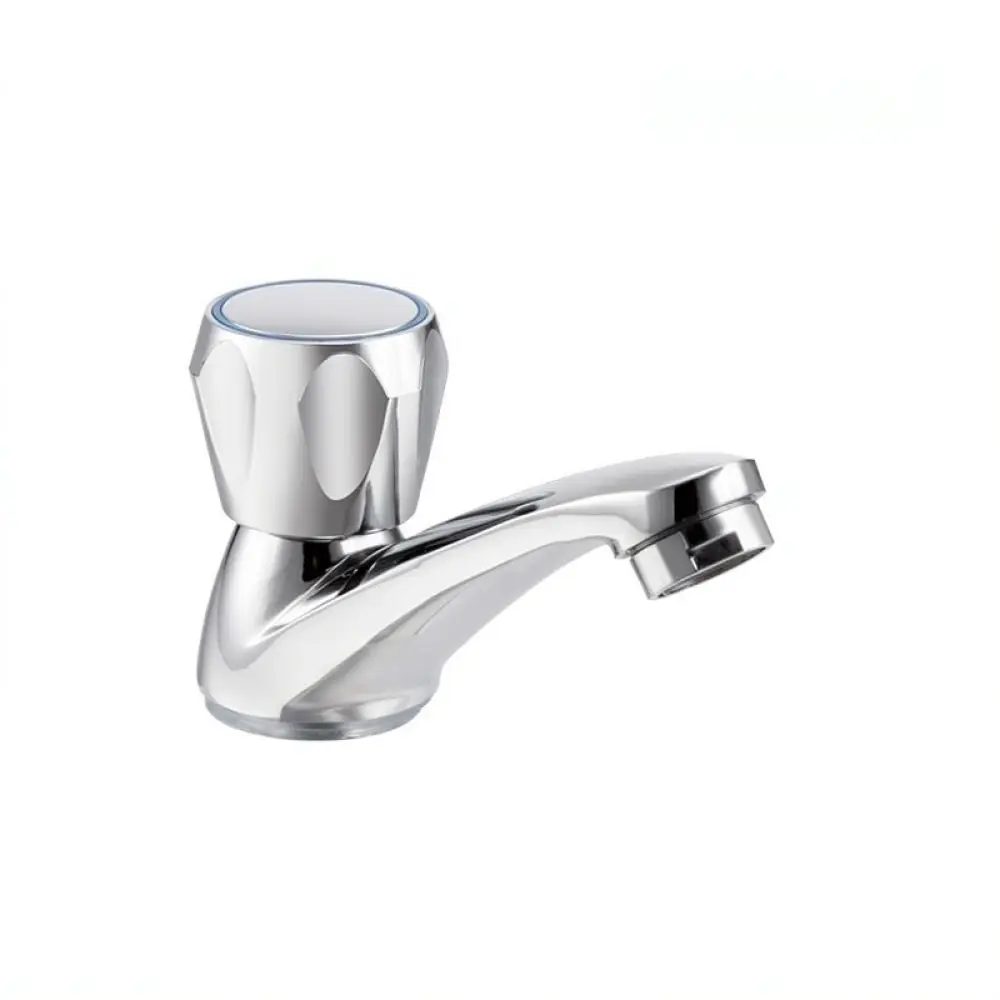 Modern Single Cold Water Sink Faucet Durable Alloy Construction Quick Open Valve For Commercial Public Restroom Washbasin