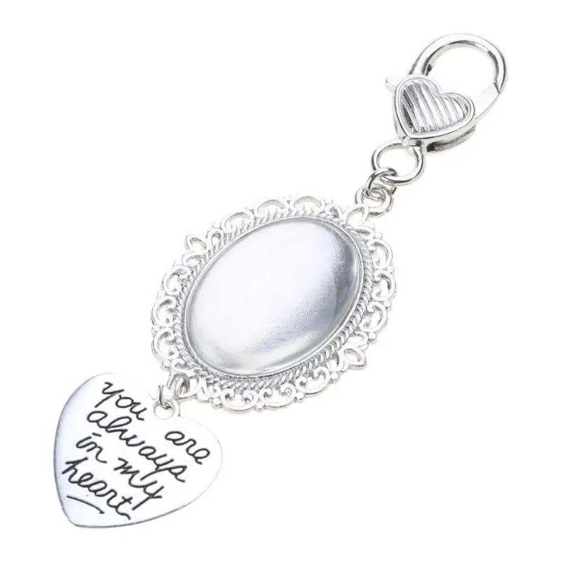 31BB Photo Frame Pendant for Brooch Jewelry Making Alloy Lobster Clasp Accessory Stylish Wedding Bouquet Accessories