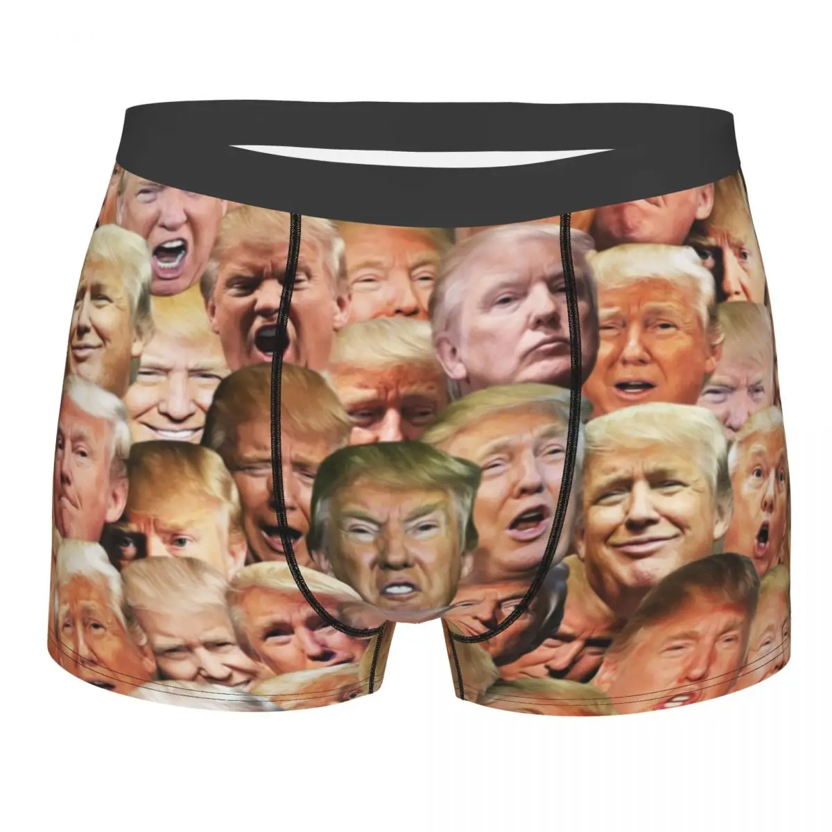 Custom Trump Meme Collage Boxers Shorts Panties Men\'s Underpants Comfortable American Presidential Trump Briefs Underwear