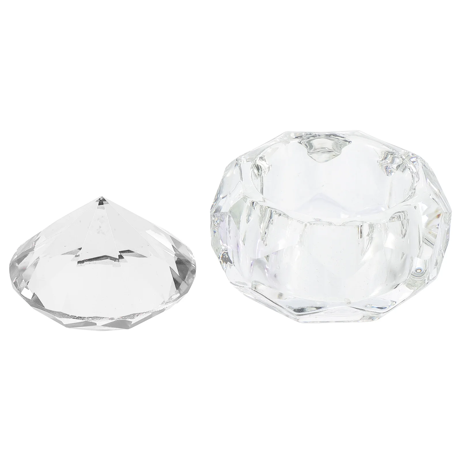 

Crystal Nail Cup Unique Modeling Beautiful Decoration Practical Tool for Mixing Nail Polish Powder Manicures
