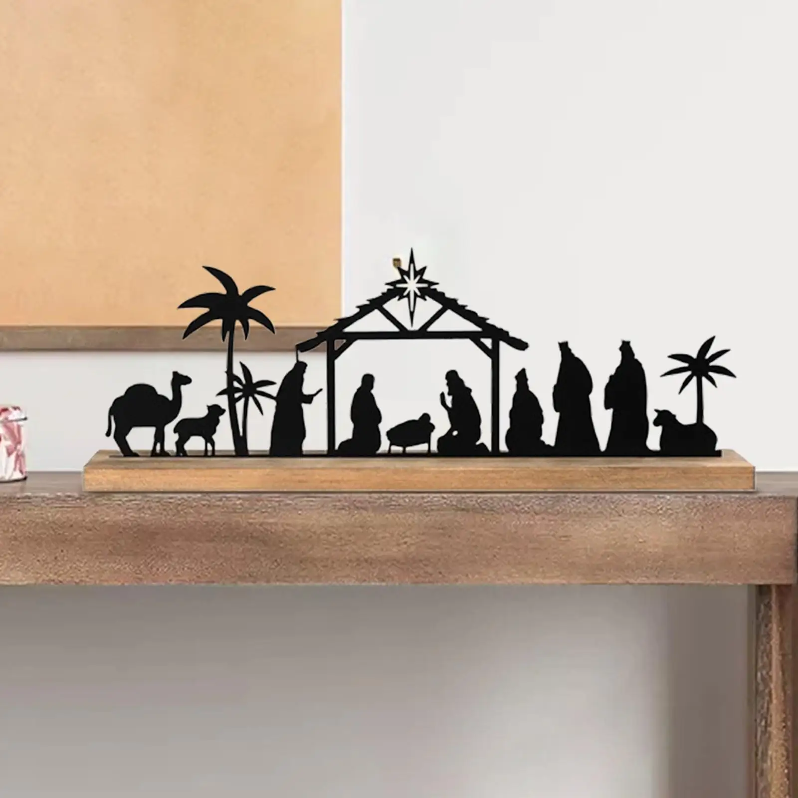 Christmas Nativity Scene Ornament Christian Ornament for Fireplace Family