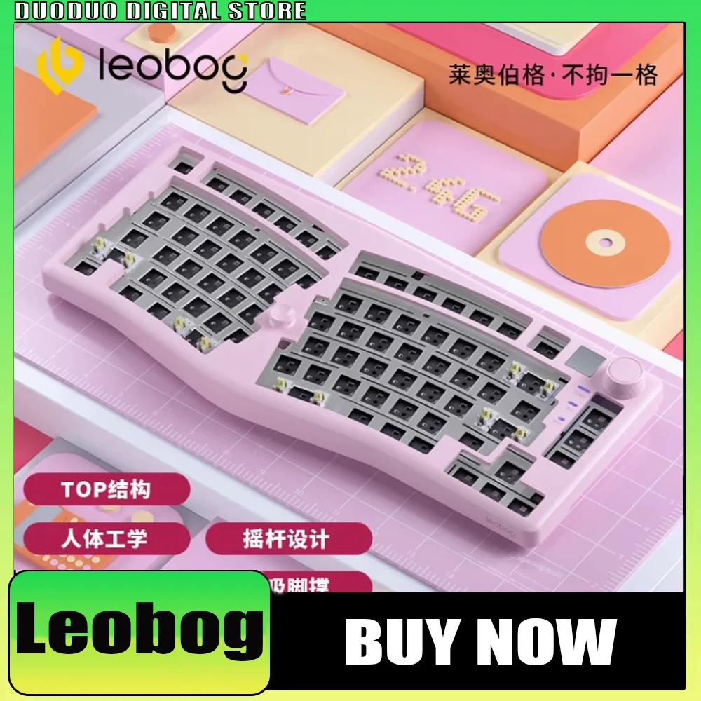 

Leobog Alice A75 Беспроводная механическая клавиатура Комплект 2,4G Трехрежимная геймерская клавиатура Эргономичная горячая замена RGB ПК Аксессуары для геймеров