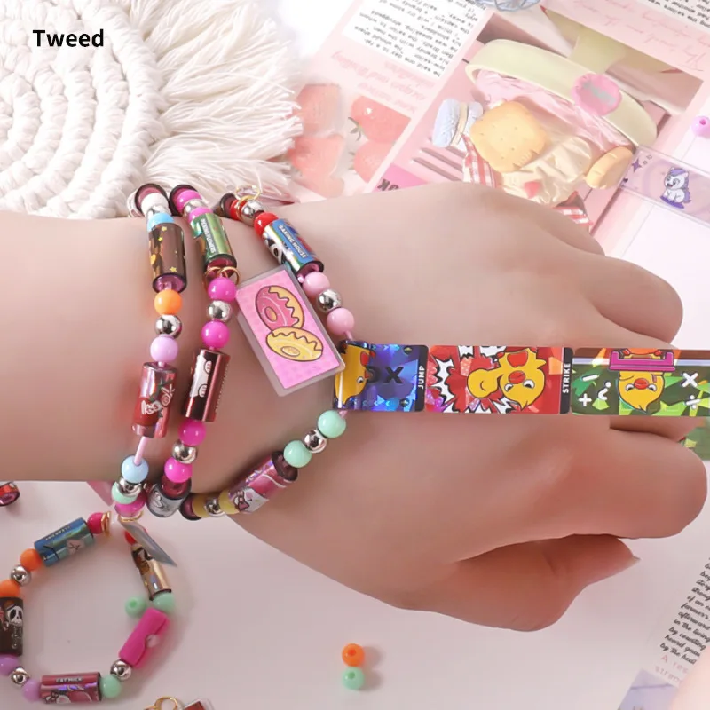 Creative Beads Sticki Rolls DIY Bracelet Beads Surprise Stickers Roll Handmade Sticker Creative Jewelry Toys Funny Stationery