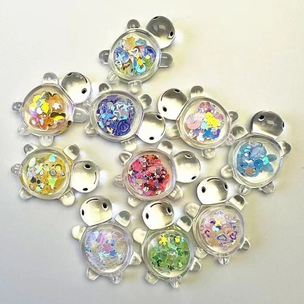 10pcs Vibrant Colorful Turtle Figurines Resin Glow in The Dark Mini Resin Animals Ocean Animal Themed DIY Crafts Glow Turtle