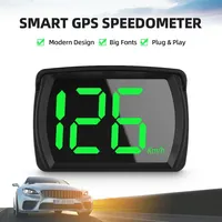 Smart Car GPS HUD Head Up Display Digital Speedometer Speed Meter KMH/MPH for Car Truck Plug and Play Auto Part with Big Font