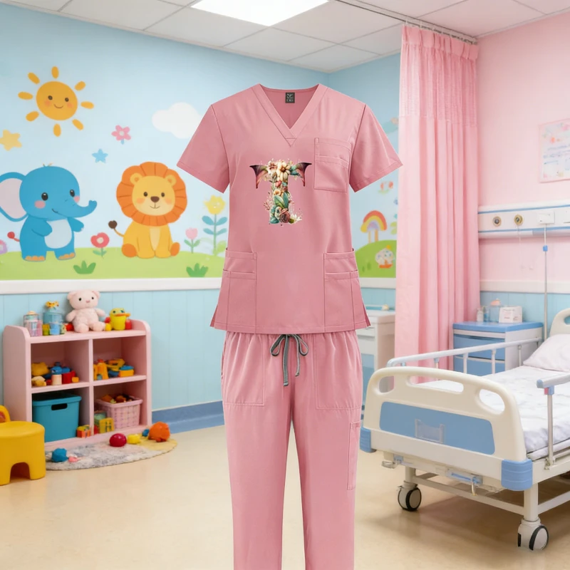 

Комплект общественного питания с v-образным вырезом и короткими рукавами с принтом на заказ, комбинезон унисекс, прямая моющаяся рабочая одежда для официанта