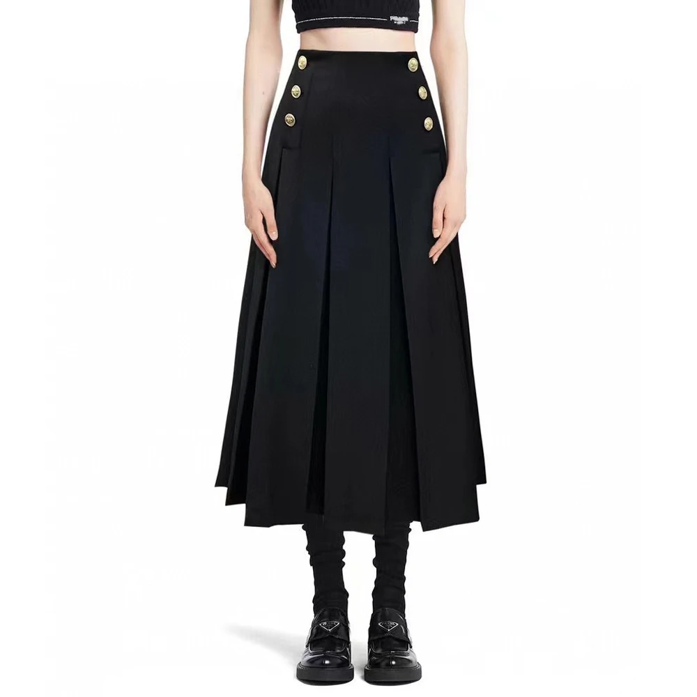 2026 Autumn Winter Korean Style A-line All-match Slim Women's Skirt High-end Celebrity Inspired Fashion
