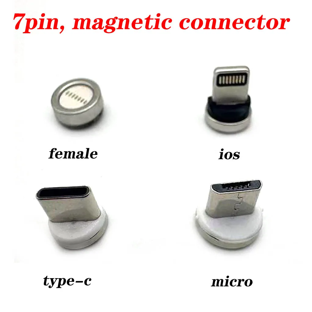 10 قطعة Type-C USB مايكرو 3A/5A شحن سريع المكونات المغناطيسية ل iPhone13 12 ماكس Xiaomi Redmi ملاحظة 11 10 9 8 7 6 5Pro كابل مغناطيسي