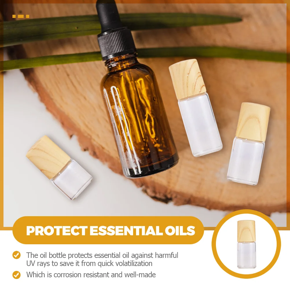 10Pcs Glass Roller Bottles 2ml Essential Oils Perfume Portable Leakproof Durable Travel Containers Roller Bottles