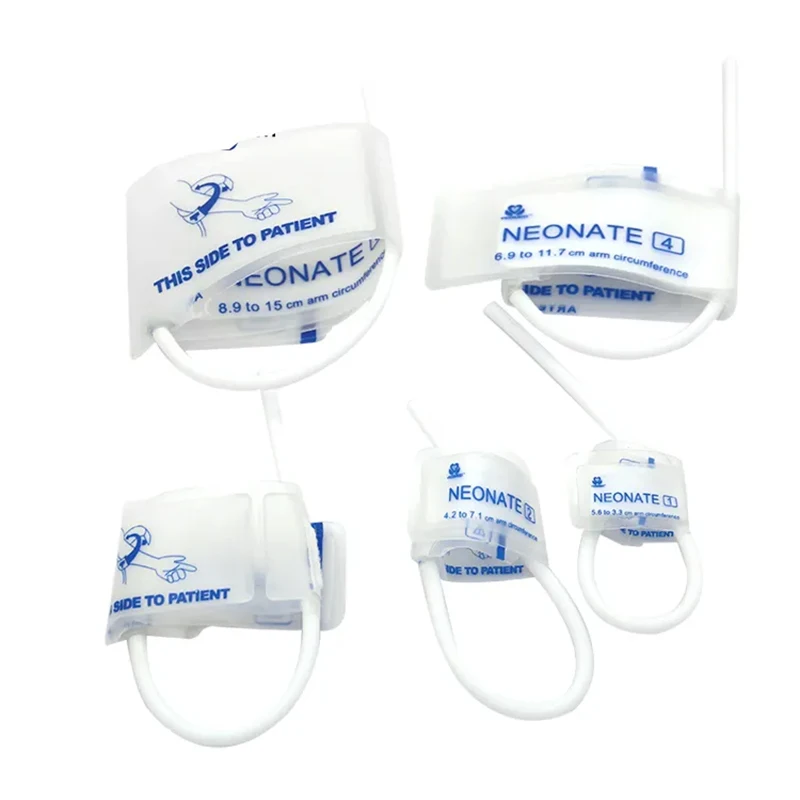 10PCS/Newborn Disposable Transparent TPU Single Tube NIBP Cuff No.1 2 3 4 5