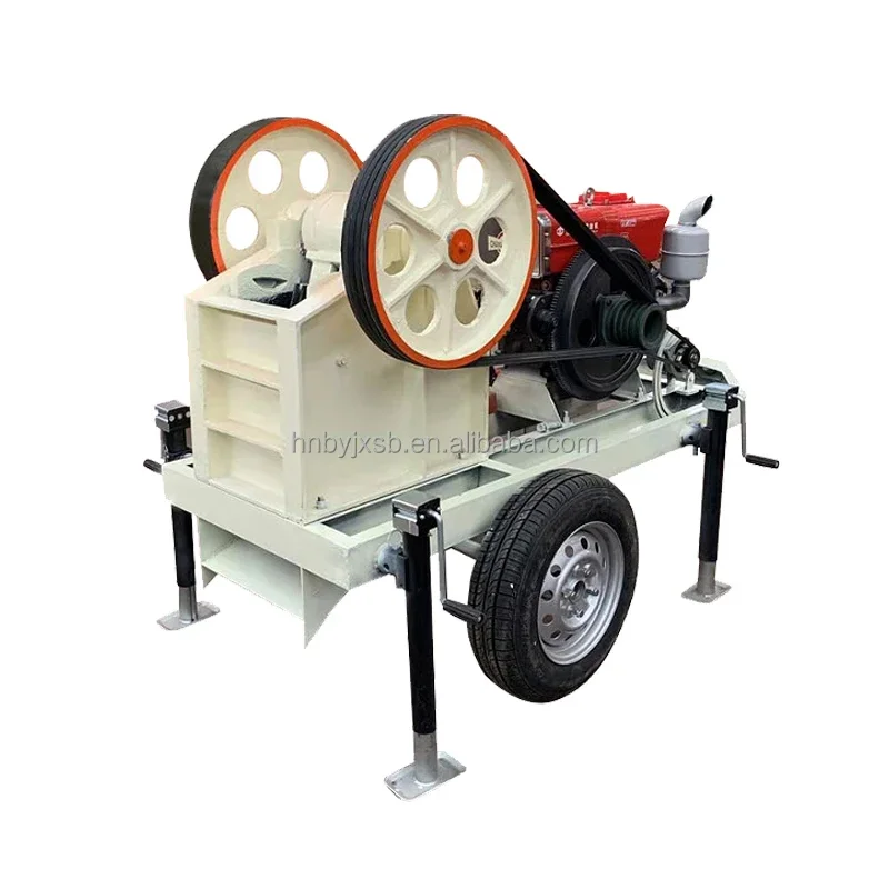 The Stone Yard Produces 20 Tons Of Cement Block Crusher Mini Crawler Mobile Jaw Crusher