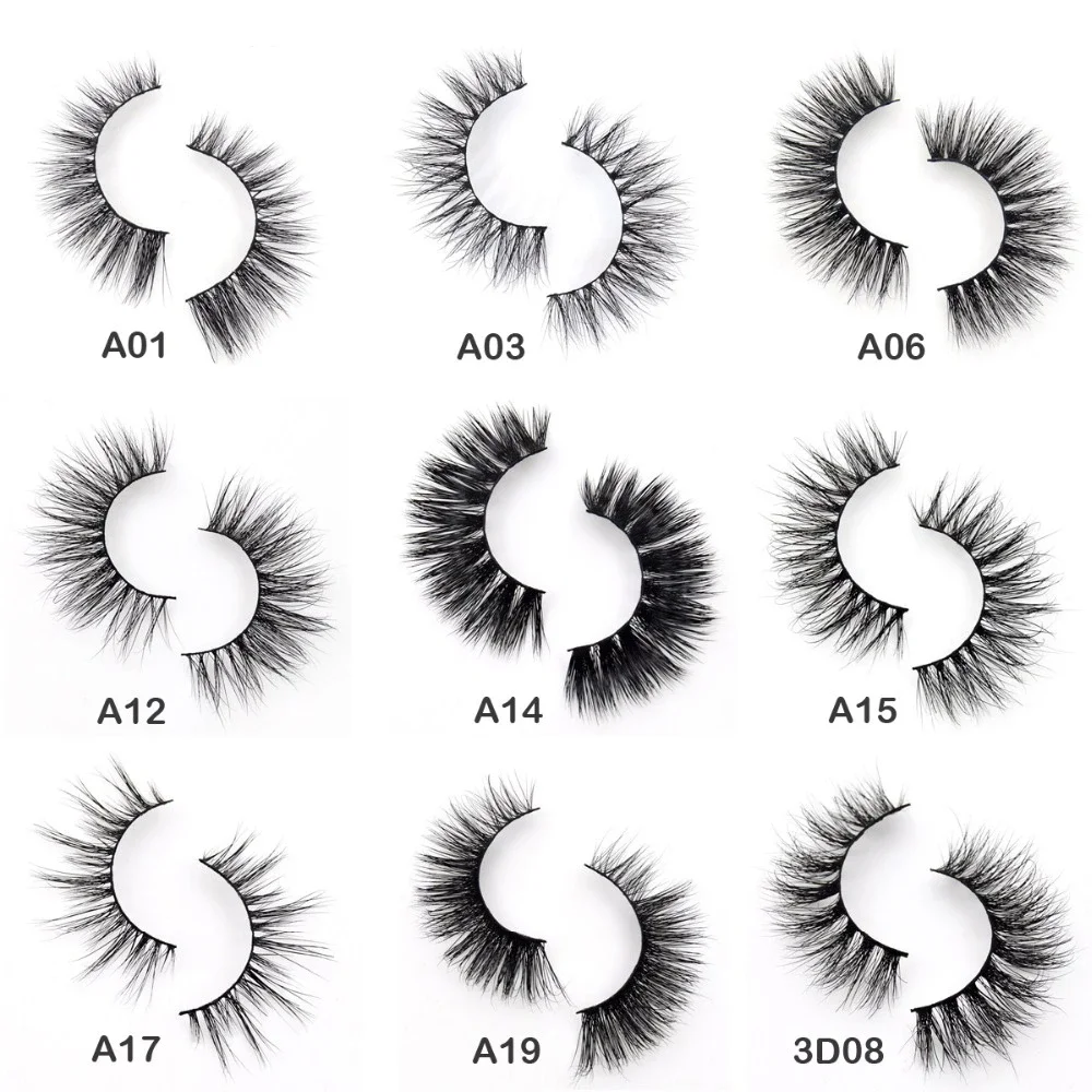 Visofree Eyelashes 3D Mink Eyelashes Crossing Mink Lashes Hand Made Full Strip Eye Lashes 34 Styles cilios naturais False Lashes