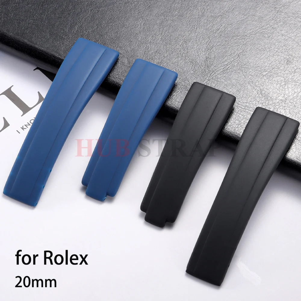 20mm for Rolex Rubber Wrist Yacht Daytona Submarine Black Green Water Ghost Explorer Waterproof Soft Watch Strap for Men Women