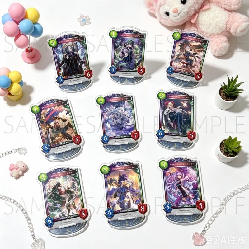Desk Decor - Card game Shadowverse Shadowverse rectangle Acrylic standing sign board Keychains Charm Fans Gifts 15CM Wholesale