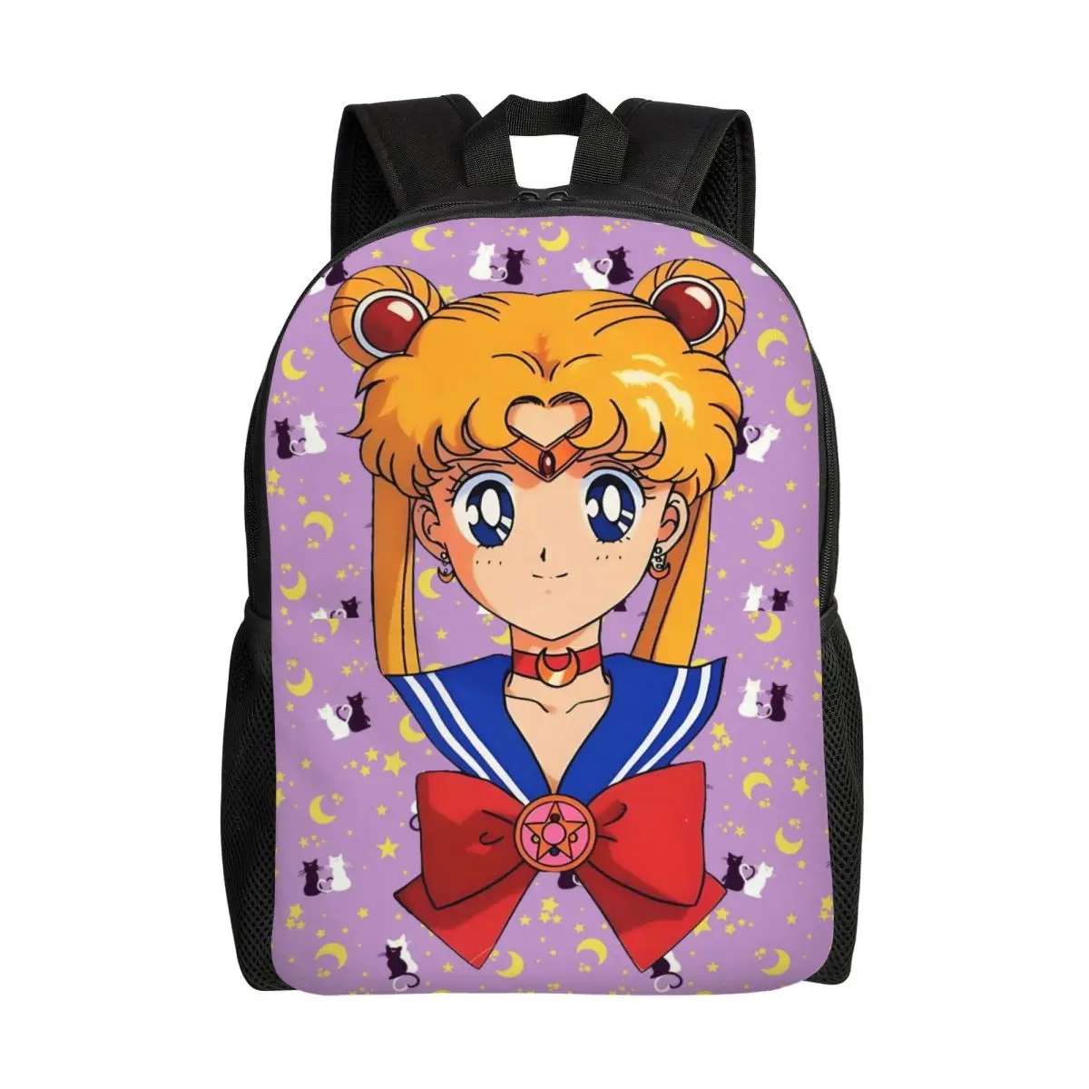 

Custom 3D Print Sailors Moons Backpack for Girls Boys Anime School College Travel Bags Women Men Bookbag Fits 15 Inch Laptop