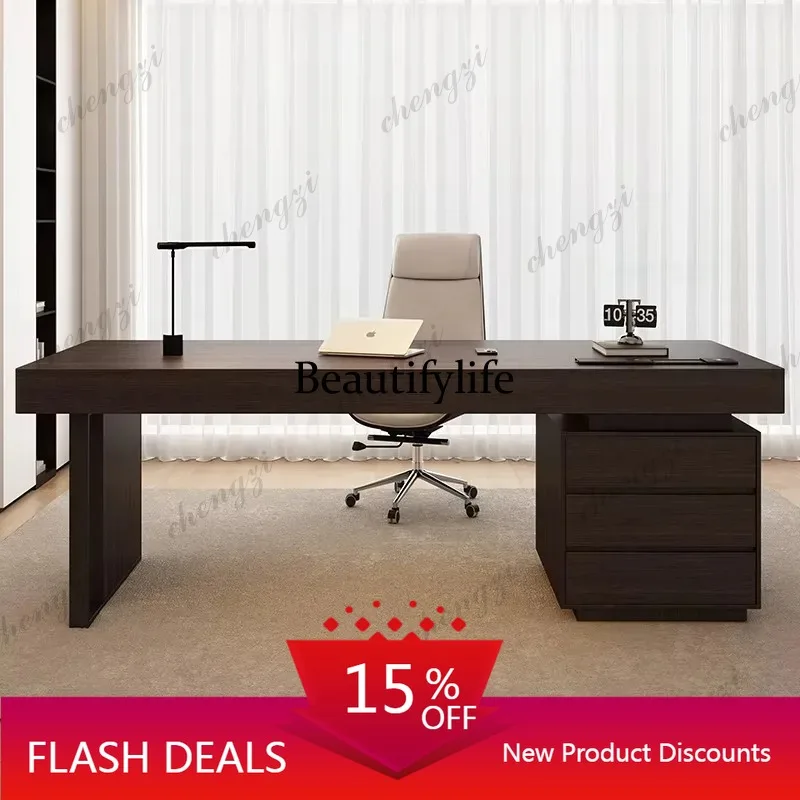 Q181 Wooden Rectangular Computer Desks Drawers Storage Reading Executive Laptop Table Gaming Organizer Mesa Para Notebook Furnit