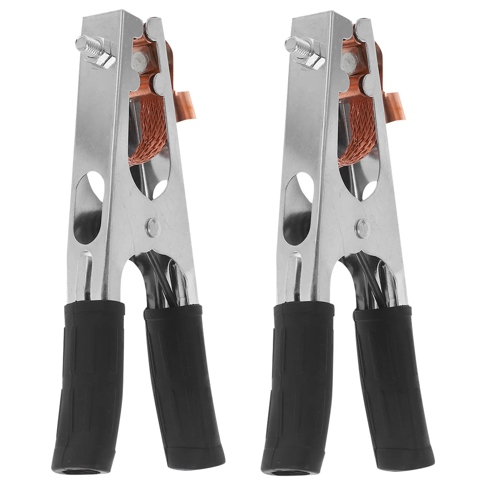 3Pcs Heavy Duty Welding Ground Clamp Electroplated Stable 500A Earth Clip High Conductivity Grounding for Welder
