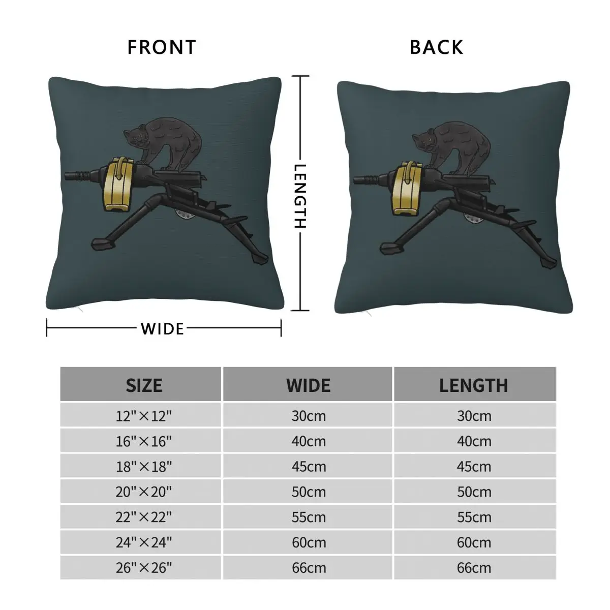 Kotik Cat On AGS-17 Grenade Launcher Pillowcase Polyester Linen Velvet Printed Zip Decorative Home Cushion Cover 18