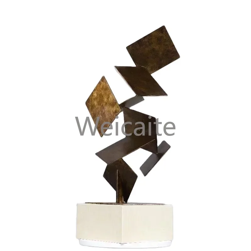 

High quality antique bronze metal sculpture abstract iron art statue for interior decoration