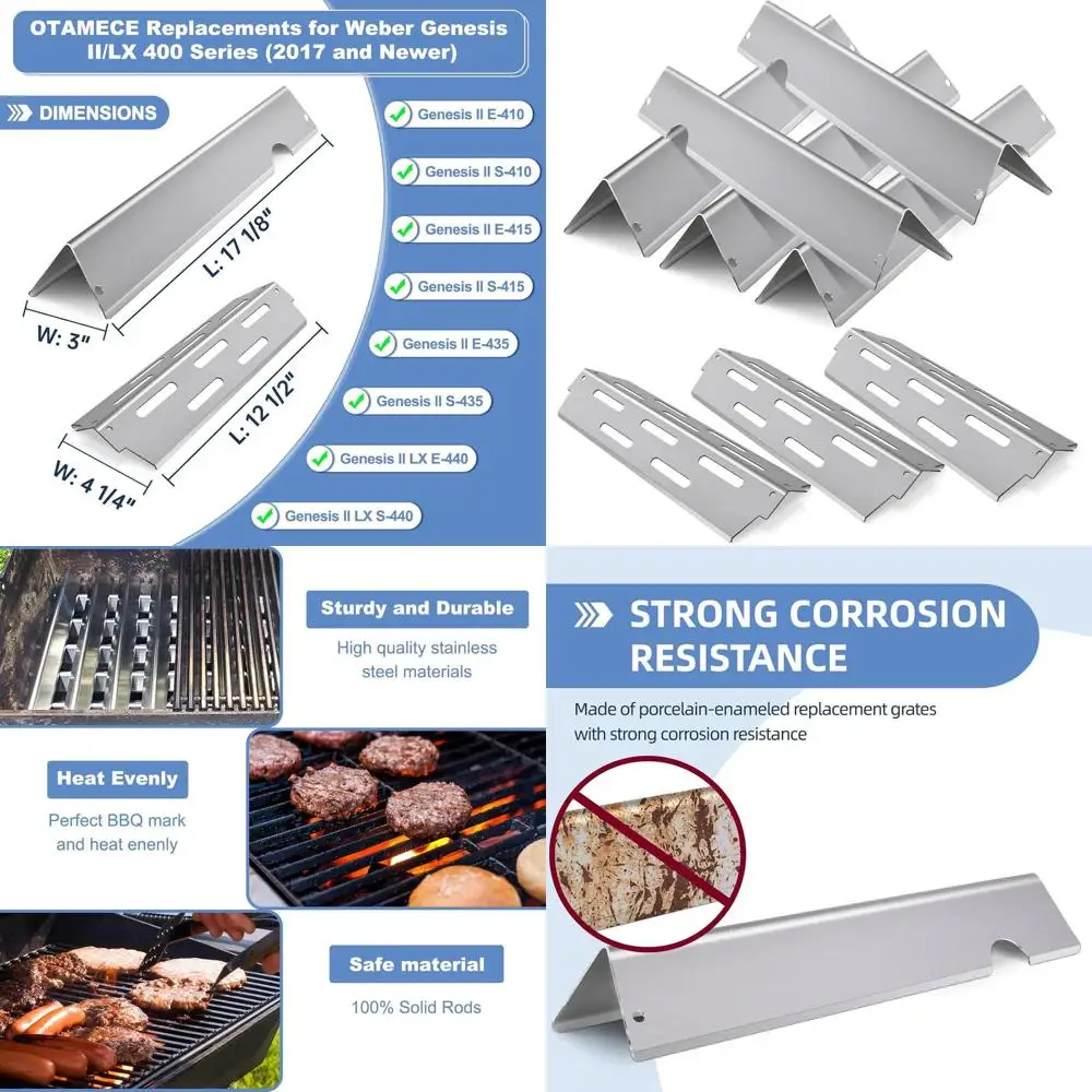 

Ароматизаторы и теплоотражатели из нержавеющей стали для решеток Genesis II, запасные части для 300ii, E-310, E310ii, E-315ii,