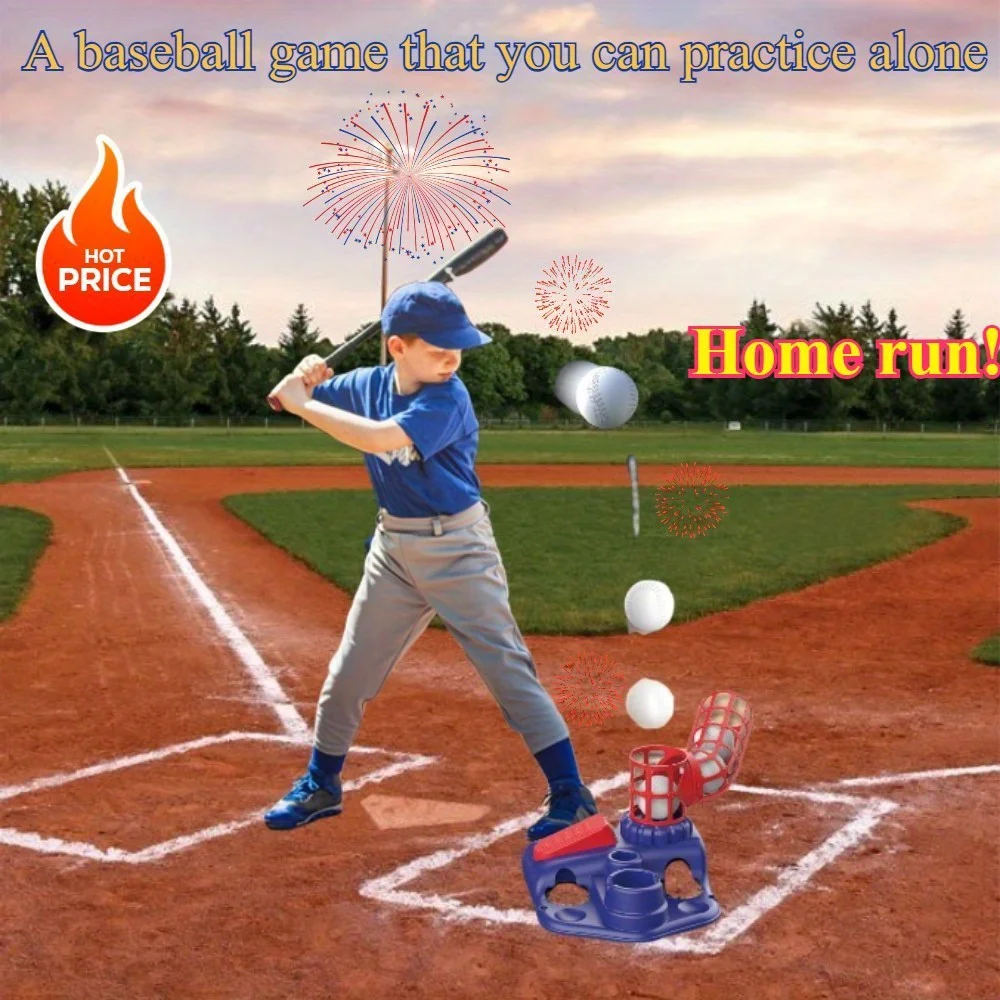 

Children's Baseball Training Toy Set, Children's Baseball, Children's Baseball Set with Foot Throwing Machine