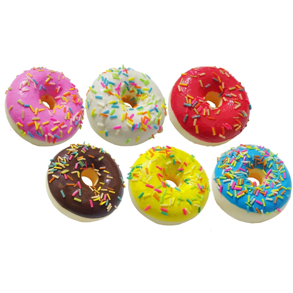 

6 Pcs Simulation Donut Displaying Donuts Models Fake Decorative Toy Artificial for Props Cake Lifelike