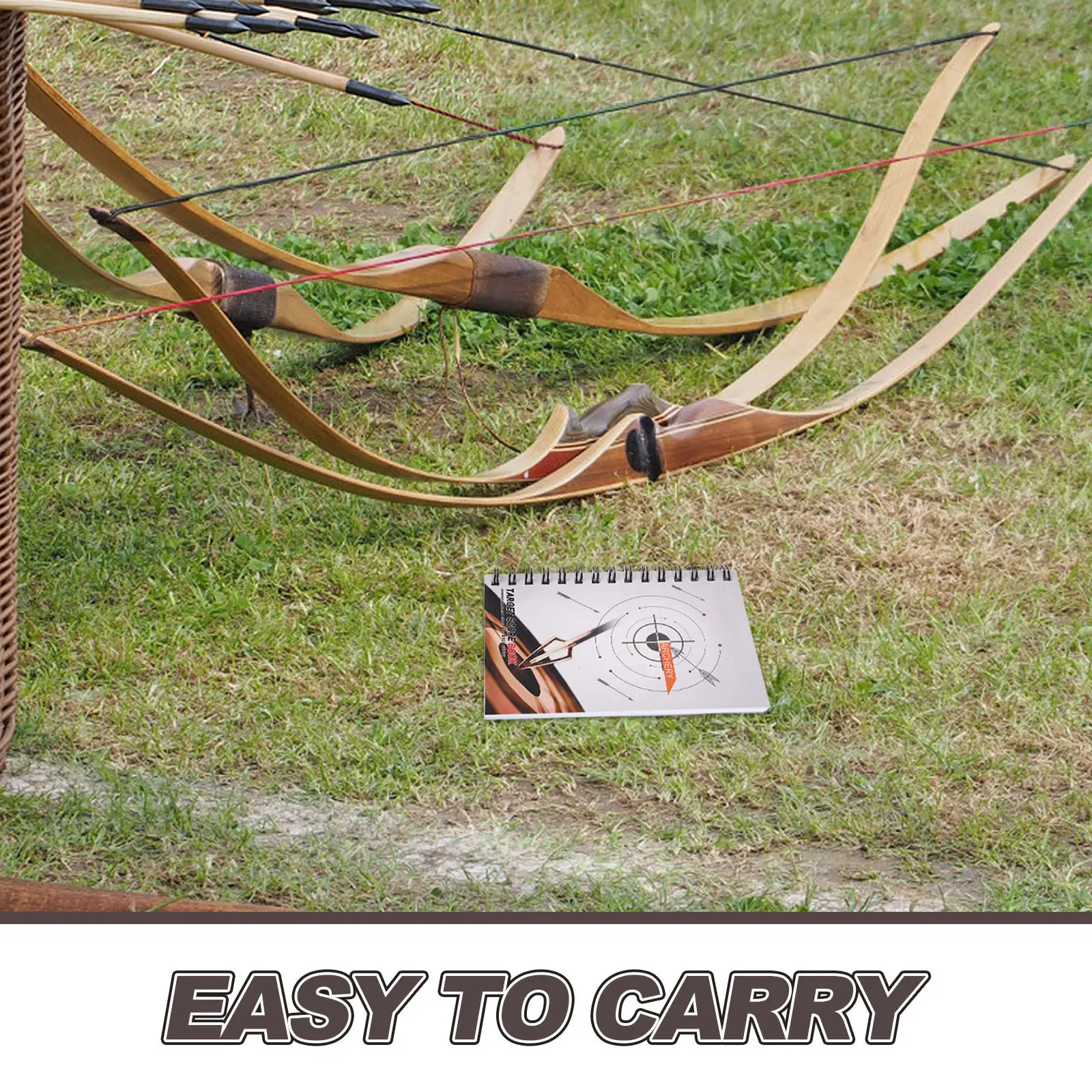 White Spiral Archery Score Book Portable Target Practice Journal Field Archery Scoring Sheets Competition Log