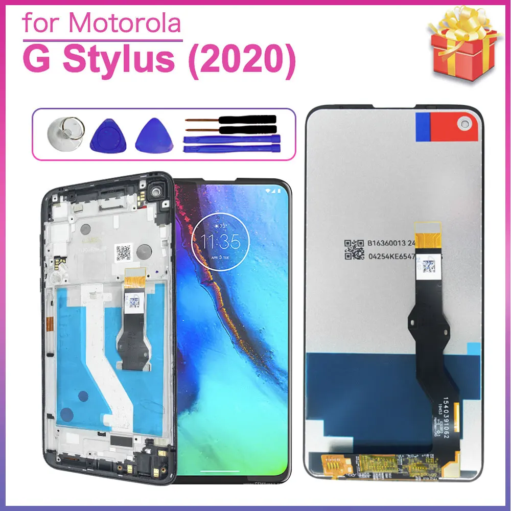 Pantalla LCD con digitalizador y ensamblaje de pantalla táctil para Motorola Moto G Stylus 2020 XT2043, compatible con Moto G Stylus XT2043-1-3-4-5