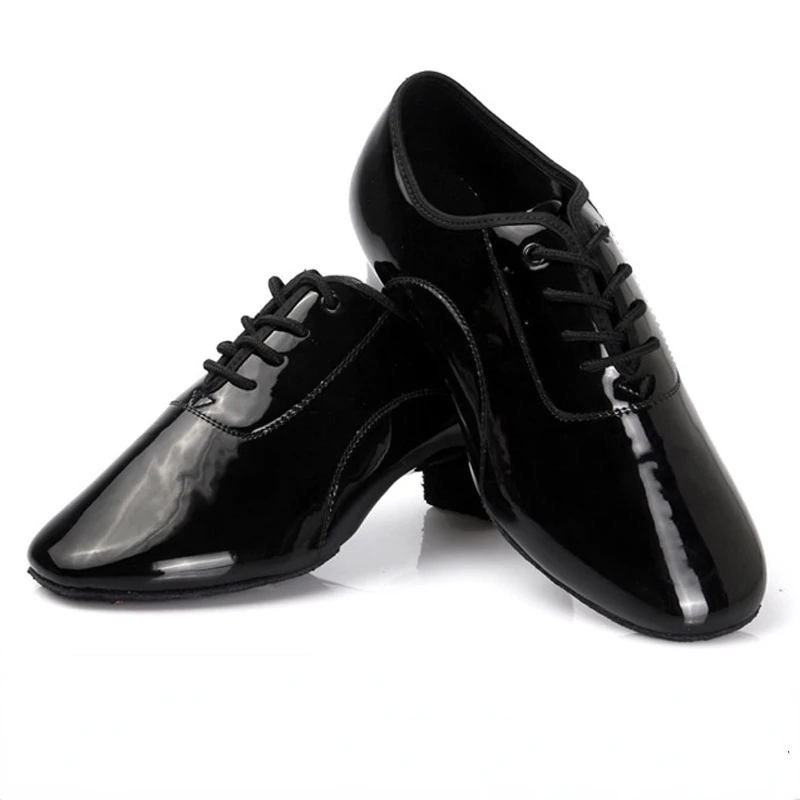 XIHAHA Latin Dance Shoes Leather Men Modern Ballroom International Dance Square Male Dancing Shoe Soft Sole Sneakers Boy Child