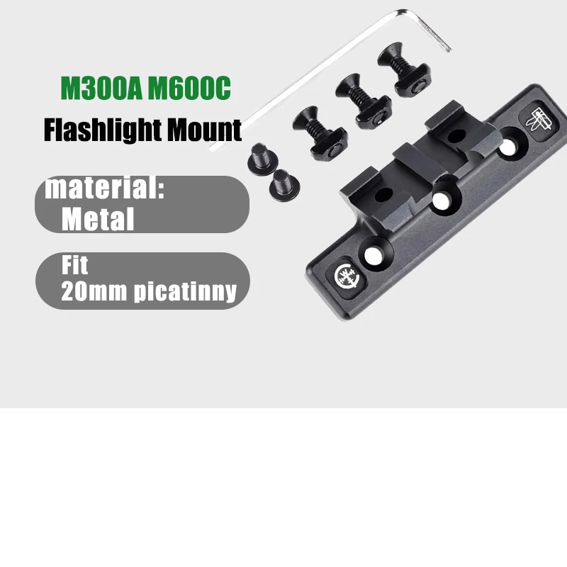 WADSN Tactical Surefir M600 M300 Scout Light Thorntail2 Weapon Flashlight Mount For Mlok Keymo Rail CNC Aluminum Alloy Metal